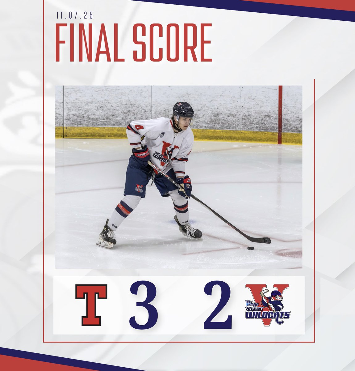 Tight one at home.

Back on home ice again tomorrow night as we host Grand Falls on Military Appreciation Night!