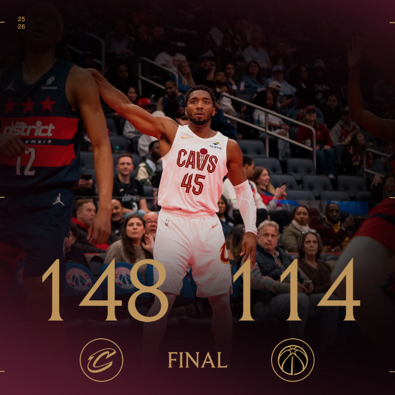 cavs's tweet photo. A Cavs Cup dub!

📊 HIGHLIGHTS &amp; STATS: https://t.co/9CrRyj8W3h

@KendaTire | #LetEmKnow