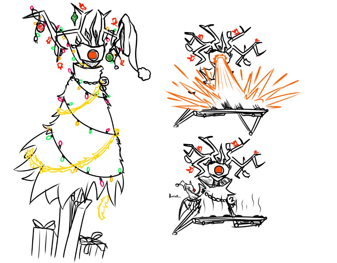 festive pine doodles