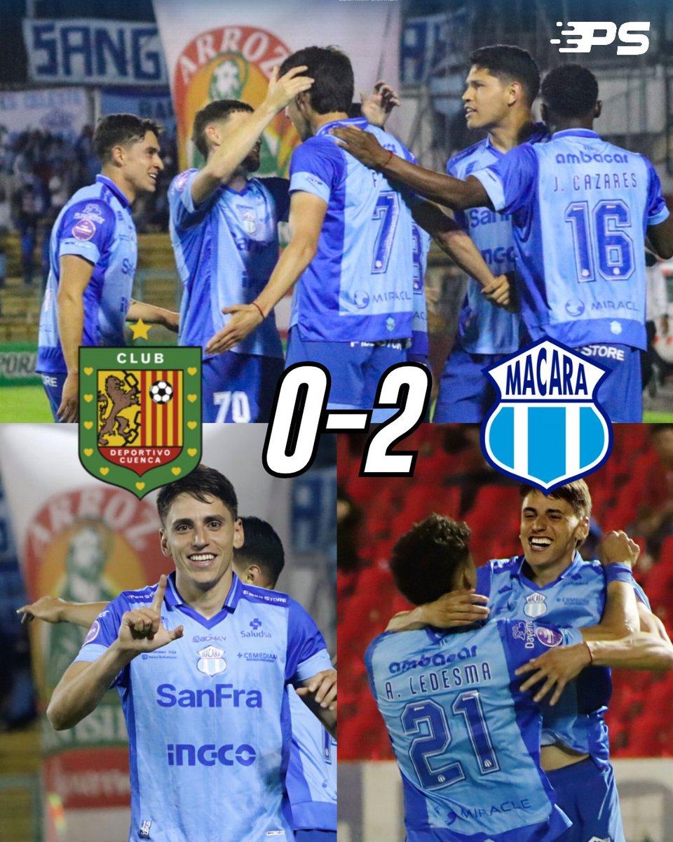 pizarrasportsec's tweet photo. ¡HAY NUEVO PUNTERO!
#Macara (50 pts, +10 GD) superó al #DeportivoCuenca (49 pts, +1 GD) en el 🏟️ Alejandro Serrano Aguilar.
27' ⚽ F. Paz
56' ⚽ Á. Ledesma (P)
#SegundoHexagonal #LigaEcuabet https://t.co/yf3is7FSXH