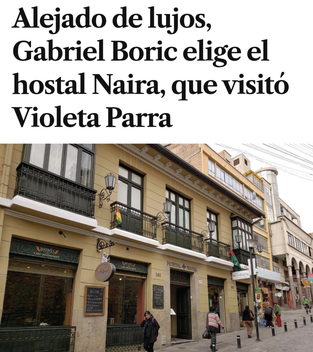 Boric en sus 20s debió ser todo un backpacker.