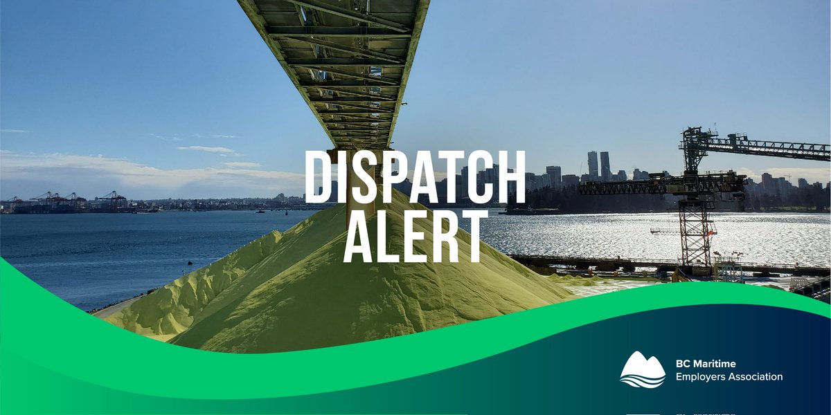 Dispatch Alert 🚨 Vancouver will be busy for tomorrows 0800 Sat, Nov 08 shift. There is demand for all ratings. Please declare your availability and plug in at the hall. <a href="/BC_Maritime/">BC Maritime Employers Association</a> <a href="/500Dispatch/">500 Dispatch</a>