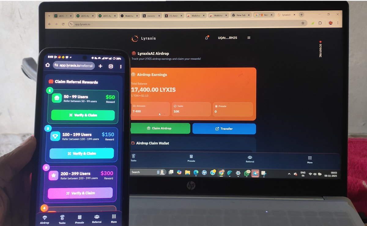 ARSPTechno's tweet image. 🚨💰 The #LyraxisAI Airdrop is officially LIVE! Only this November 2025 — token claiming and listing will also happen THIS MONTH! 🥳🤑

🔗 Airdrop Link: app.lyraxis.io/?join=arjunpdm…
📅 Airdrop Schedule:

✅ Eligibility Check starts: November 18 (just 13 days away!)

🚀 Claiming…