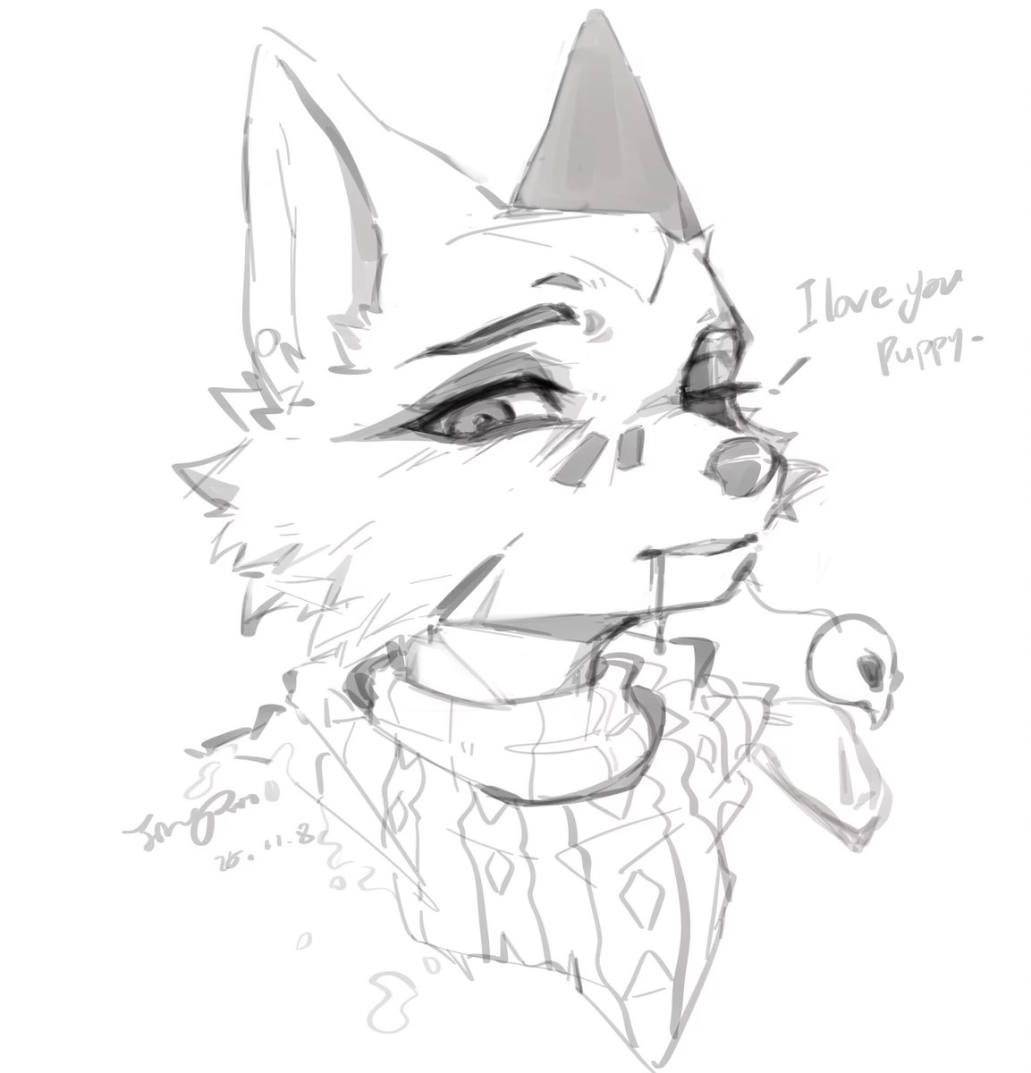 I love you......
#LaikaAgedThroughBlood #laikatober2025 #Laik