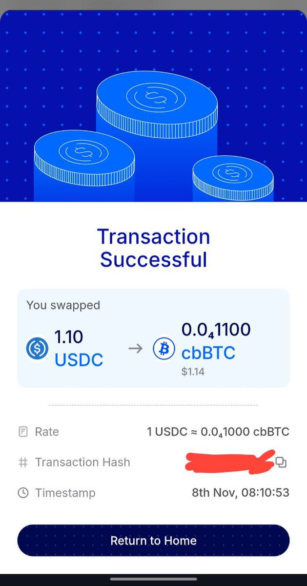 ZoNaveen's tweet image. Day 29 of SIP in cbBTC (BTC) , Using coins.me .

@coinsme_HQ @P2Pdotme

#SIP #coinsdotme #p2pdotme