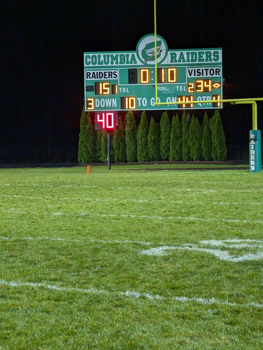 ChrisGrunau's tweet photo. The FINAL from Columbia Raiders Field
@CHS_Raiders 15
@DHSBulldogsFB 34
@SportsKee1 @neohiohsfb @FOX8FNTD @ColumbiaAth @DanDurante8
#DaltonBulldogs #ColumbiaRaiders #HighSchoolFootball #FridayNightLights #OhioHSFootball #NEOFootball #GameDay #FootballHighlights #HighSchoolSports #OhioAthletics