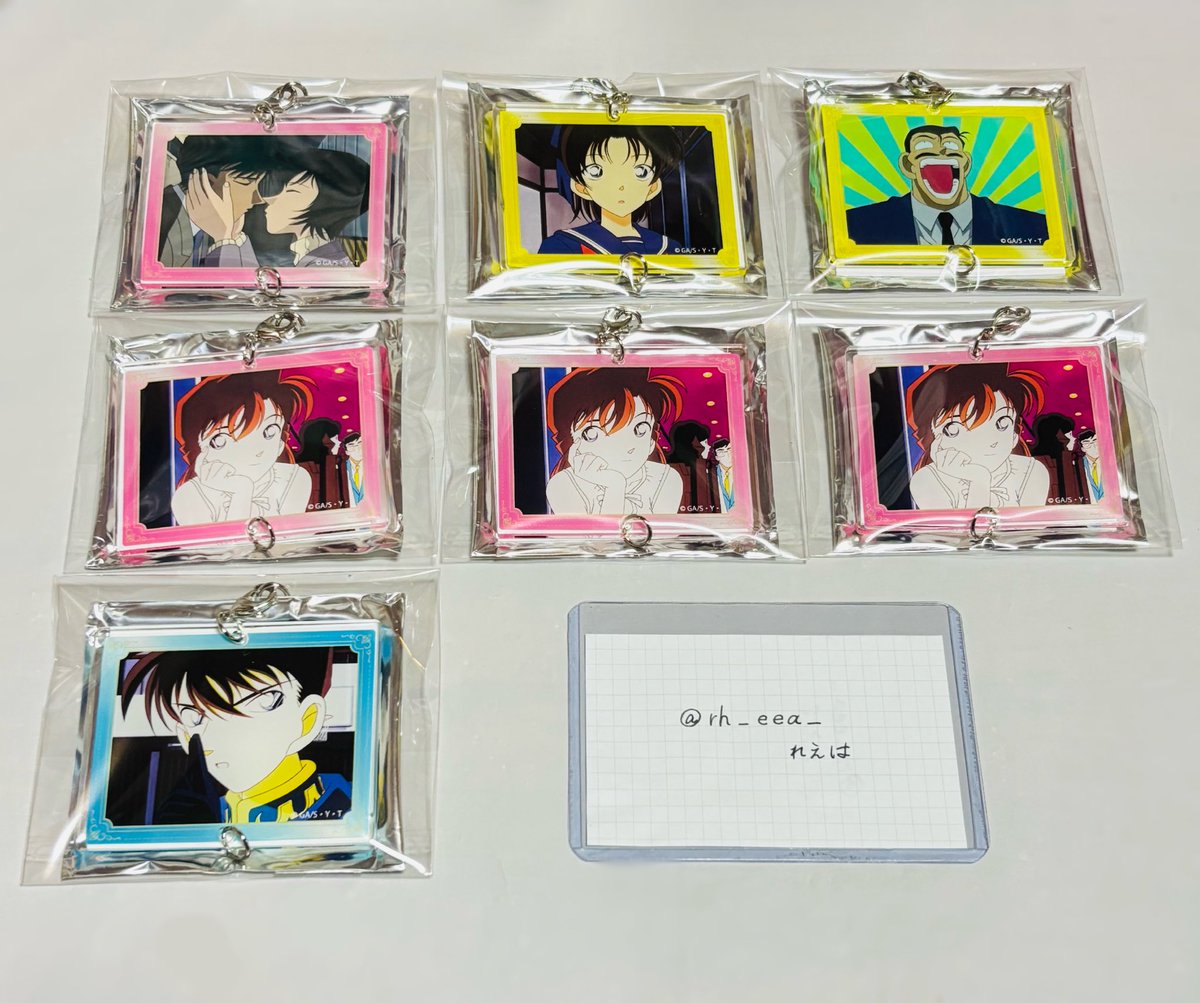 rh_eea_'s tweet photo. 【交換】 名探偵コナン コナンランド トレーディング連結アクリルキーホルダー アクキー TVアニメ名場面ver.

譲：キッド 赤井 平次 風見 高木&amp;佐藤 和葉 小五郎 蘭 新一

求：景光 伊達

・👑は景光との交換
・伊達は景光含む交換のみ

郵送希望。
検索からもお気軽にお声掛けください。 https://t.co/9kdfHvt9Uc