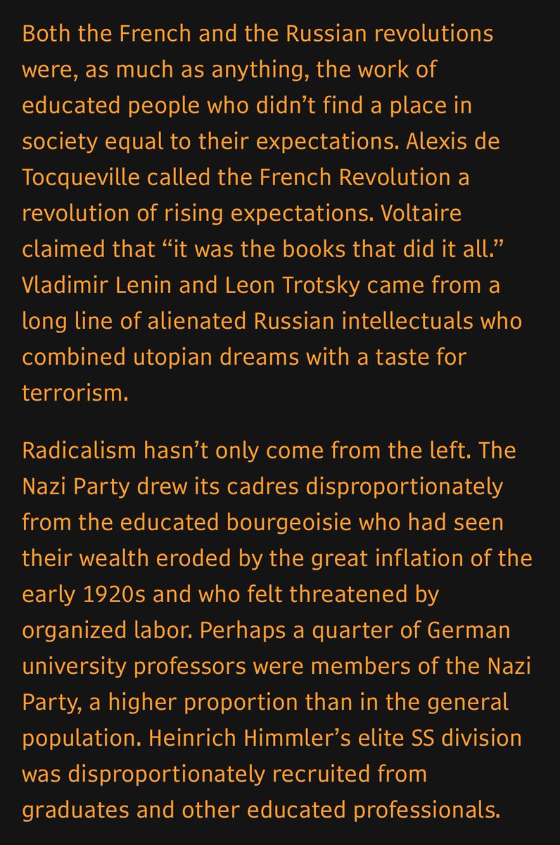 Bloomberg is finally getting it: when you have an army of educated adults whose reality clashes with expectations, they will inevitably rise up and overthrow the ruling class.