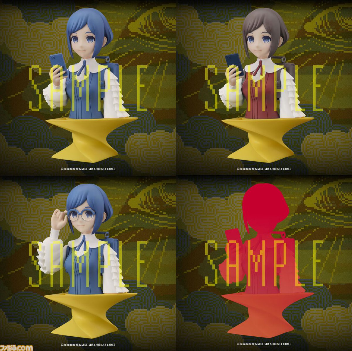 『都市伝説解体センター』福来あざみフィギュア“だけ”のくじが11月14日発売
famitsu.com/article/202511…

スマホを持ったあざみー（原作イメージ）
スマホを持ったあざみー（カラーAとB）
メガネをかけたあざみー（別カラーもある）
シークレットのあざみー（デザイン不明）
すべて福来あざみ