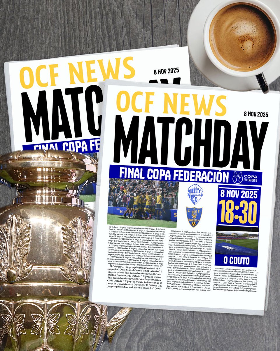 𝐔𝐍 𝐏𝐀𝐑𝐓𝐈𝐃𝐎 𝐏𝐀𝐑𝐀 𝐋𝐀 𝐇𝐈𝐒𝐓𝐎𝐑𝐈𝐀 📰🏆

⏰ 18:30
🏟️ O Couto
🆚 Ourense CF
🏆 𝗙𝗜𝗡𝗔𝗟 𝗖𝗢𝗣𝗔 𝗙𝗘𝗗𝗘𝗥𝗔𝗖𝗜𝗢́𝗡
📺 <a href="/rfef/">RFEF</a> | <a href="/VegaFibraTV/">VegaFibra TV</a> 

¡𝐕𝐀𝐌𝐎𝐒 𝐀 𝐃𝐈𝐒𝐅𝐑𝐔𝐓𝐀𝐑 𝐃𝐄 𝐍𝐔𝐄𝐒𝐓𝐑𝐎 𝐄𝐐𝐔𝐈𝐏𝐎! 💛💙

#SienteLaLlamada 📲