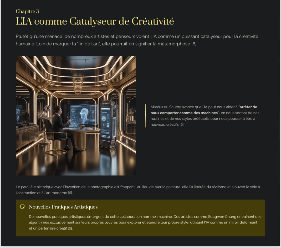 🎨🤖 Et si l’artiste n’était pas un créateur, mais un traducteur du mystère — et si l’IA devenait son nouveau langage ?

Depuis plusieurs mois, j’écris un mémoire sur l’intelligence artificielle et la créativité.
Chaque jour, face à mon écran et à mes notes, je me surprends à