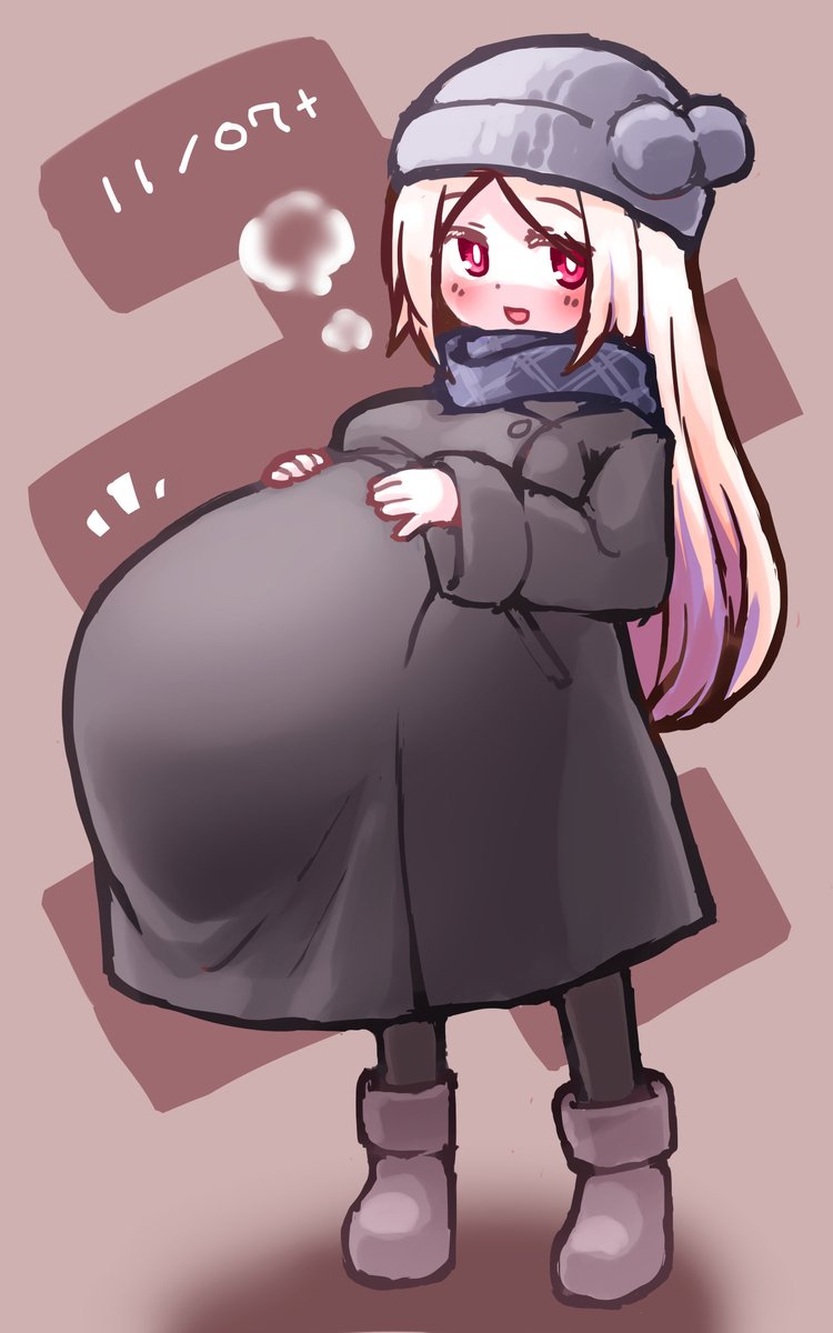 温かそうな恰好描きたい気分に引っ張られ