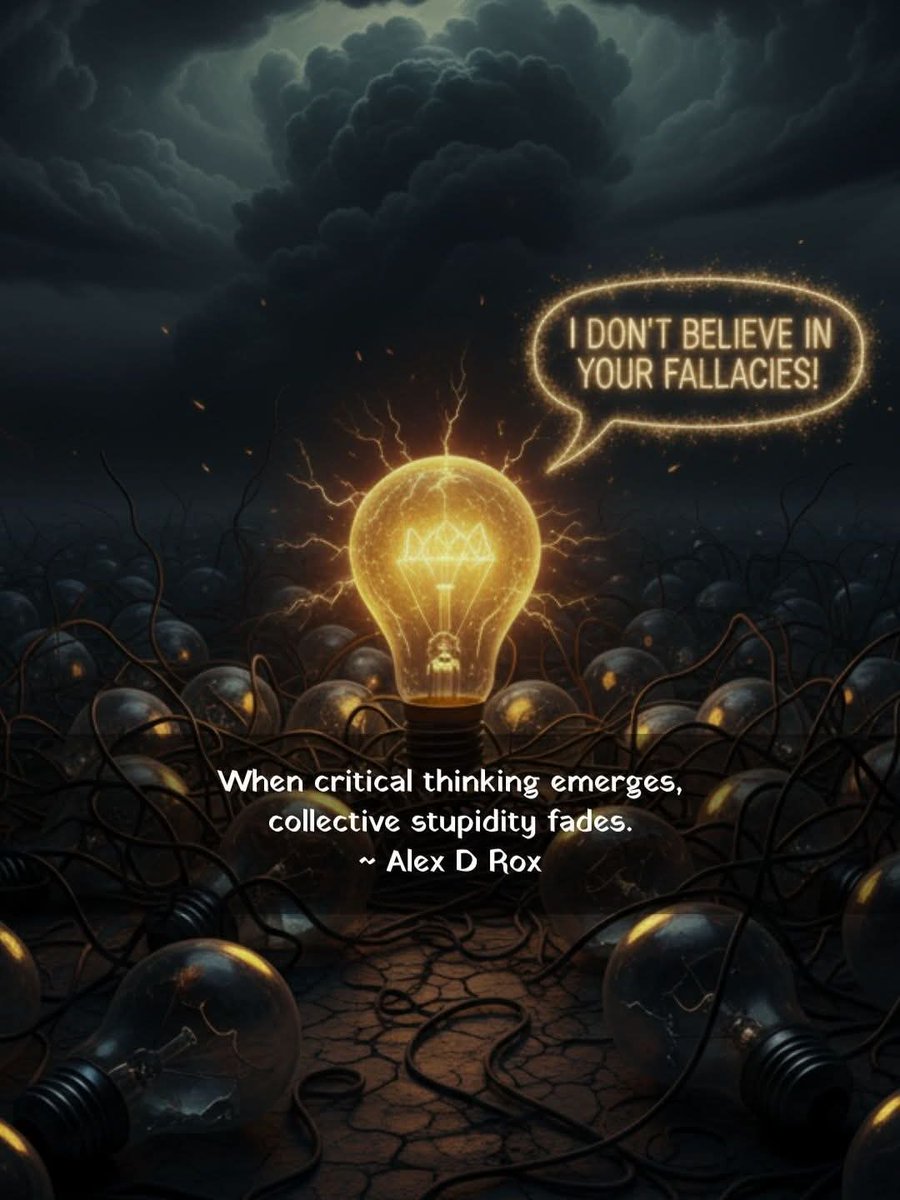 DesiraeStark91's tweet image. Question beliefs to know 🤔

#CriticalThinking #AwakeningMind #ThinkDifferent #ConsciousLiving #Truth #Seekers