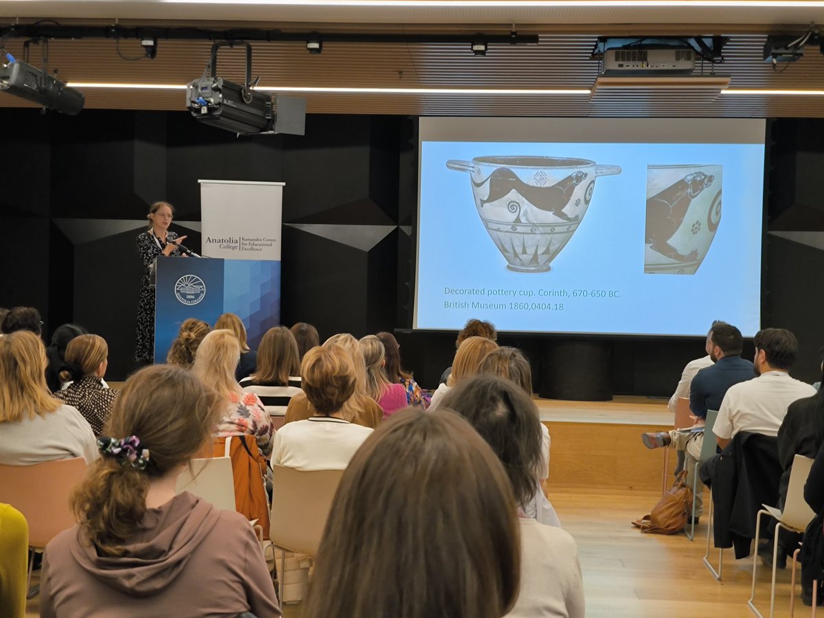 raultoran's tweet image. &apos;Creativity is a means of collaboration. As teachers, we need to think about how we can help students in the process&apos; Katharine Hoare @BritishMuseum at @AnatoliaCollege #PULSEARTproject