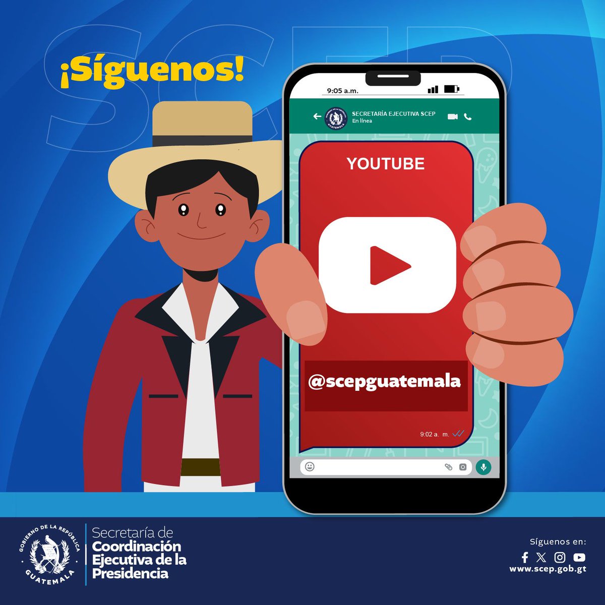 SCEPgt's tweet image. Conoce las acciones de la #SCEP🇬🇹 enfocadas al desarrollo, a través de nuestras plataformas virtuales.

👉Síguenos y comparte nuestra información 🔁❤️ ▶️ youtube.com/@scepguatemala

#TransfiriendoPoderalaGente