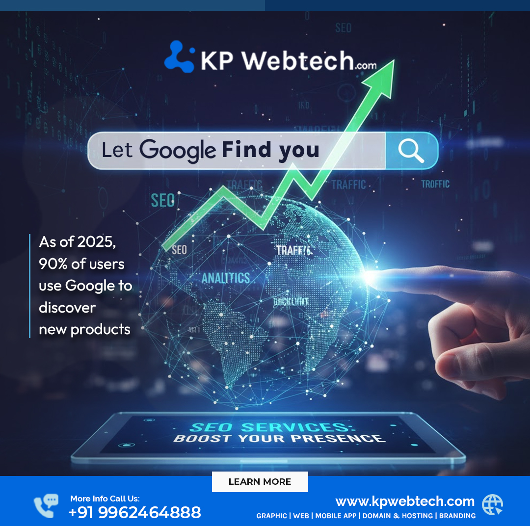 KpWebtech's tweet image. 🔍 Enhance Your Online Visibility with KP Webtech

In 2025, 90% of users discover new products through Google. 🌐

It’s time to make sure your business ranks where your customers are searching!

📞 +91 99624 64888
🌐 kpwebtech.com/seo-company-se…

#seo #digitalmarketing #kpwebtech