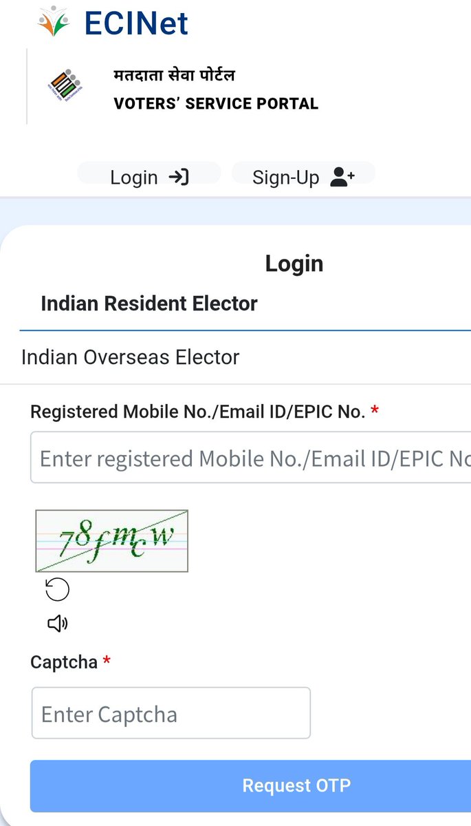 ImPrinze's tweet image. SIR 2026 UPDATE ONLINE
#Thread

voters.eci.gov.in/login
இதில் Indian Resident option selection செய்து Login செய்து Fill Enumeration Form உள் சென்று மீண்டும் ஒருமுறை EPIC No கொடுத்து Search செய்து கொள்ளுங்கள்

இதற்கு உங்கள் Mob No முக்கியம். OTP verification தேவைப்படும்