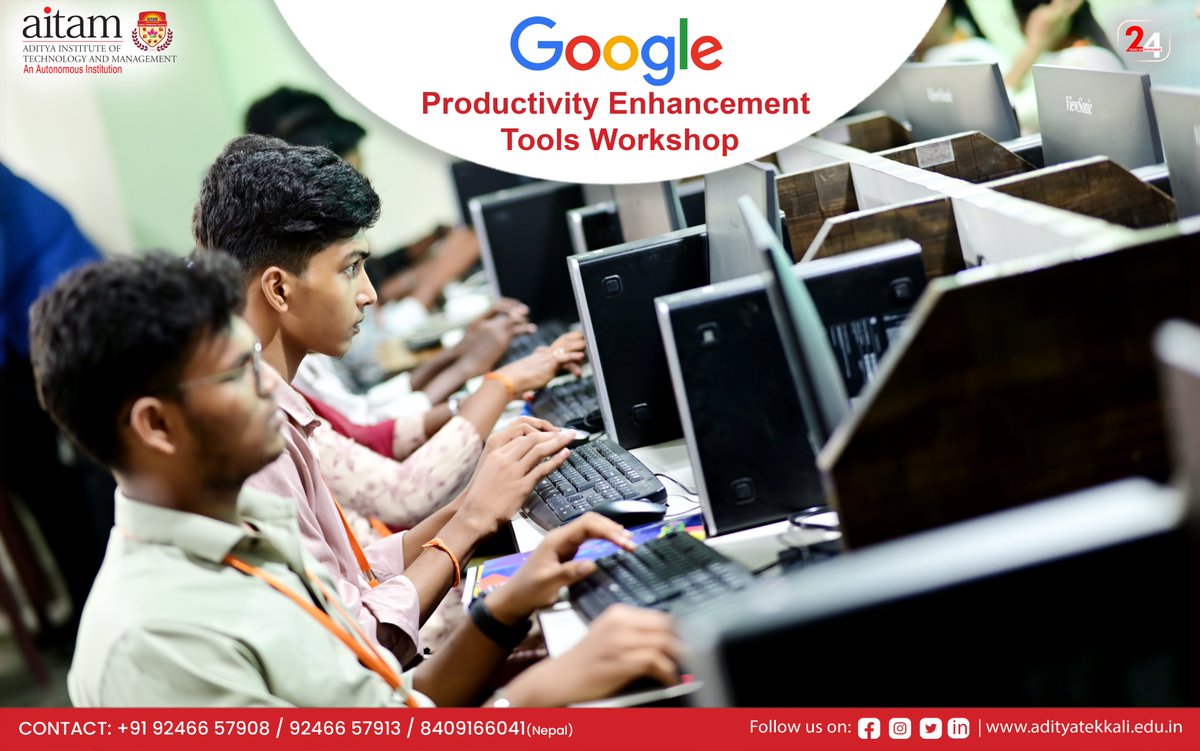 AitamOfficial's tweet image. Under the guidance of the SSC and IIC, successfully conducted a Google Productivity Enhancement Tools Workshop for over 1500+ First Year studentsacademic and personal lives. 

#aitam #aitamtekkali #googleworkshop #digitalskills #futureready #googleproducts #googleecosystem
