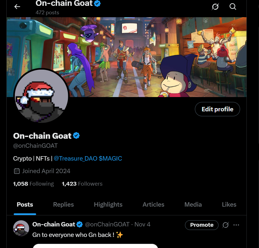 On-chain Goat tweet media