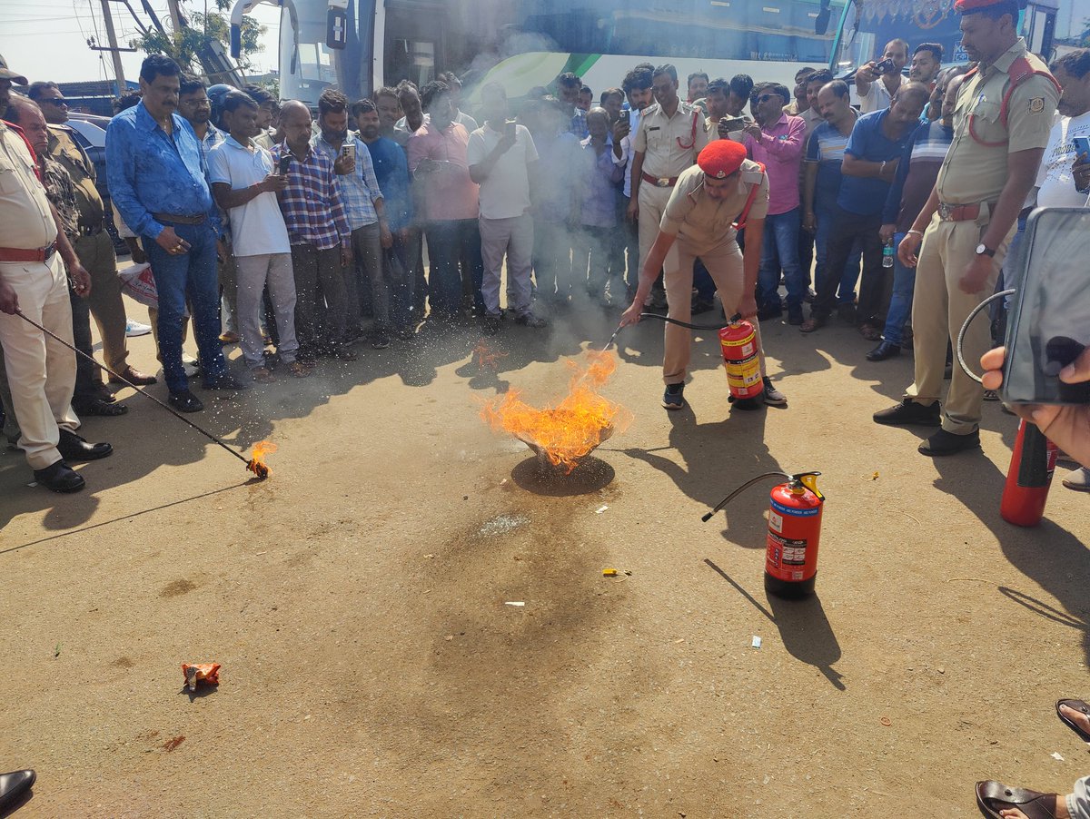 Fire Safety Training Program was conducted at Keonjhar Bus Stand in the presence of all members of the Bus Owners Association of Keonjhar district and OSRTC, Keonjhar. <a href="/STAOdisha/">State Transport Authority, Odisha</a> <a href="/DistAdmKeonjhar/">District Administration,Keonjhar</a>