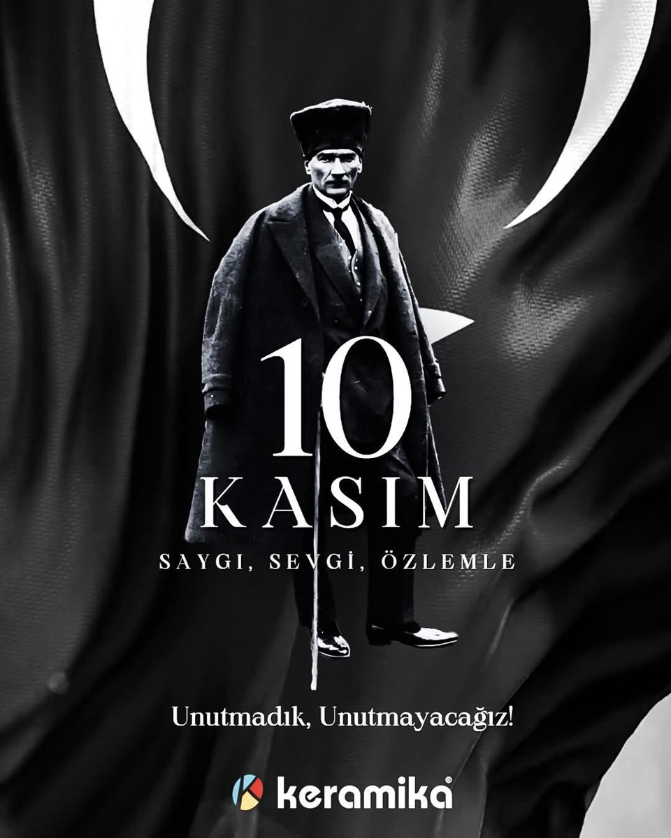 10 Kasım Atatürk’ü Anma Günü
Cumhuriyetimizin kurucusu Mustafa Kemal Atatürk’ü sevgi ve saygıyla anıyoruz.
O’nun vizyonu ve idealleri, gelecek nesillere ışık tutmaya devam ediyor. 🌟

#10Kasım #Atatürk #SaygıylaAnıyoruz