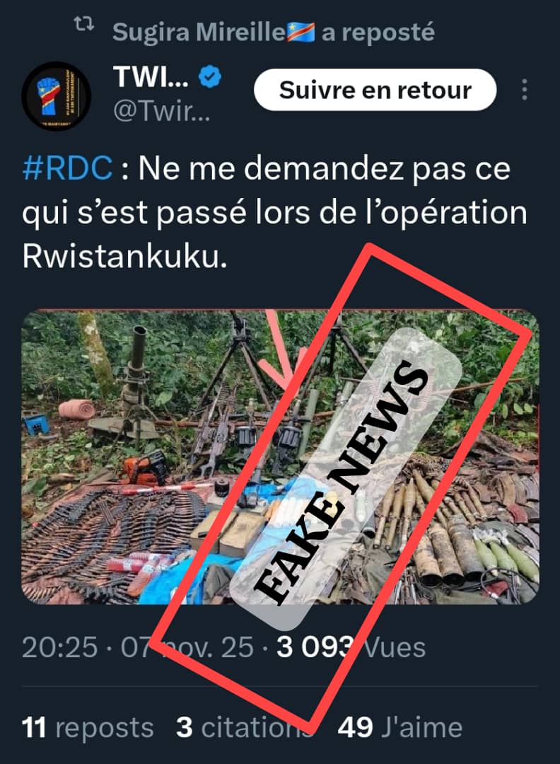 ReelActu's tweet image. #Fact_check : ces images diffusées par des comptes de propagande du M23/RDF ne proviennent pas du #Sud_Kivu et n’ont aucun lien avec la guerre entre les FARDC et M23. 

Ces images partagées par plusieurs pages de propagande du M23/RDF prétendant montrer des combats récents dans…
