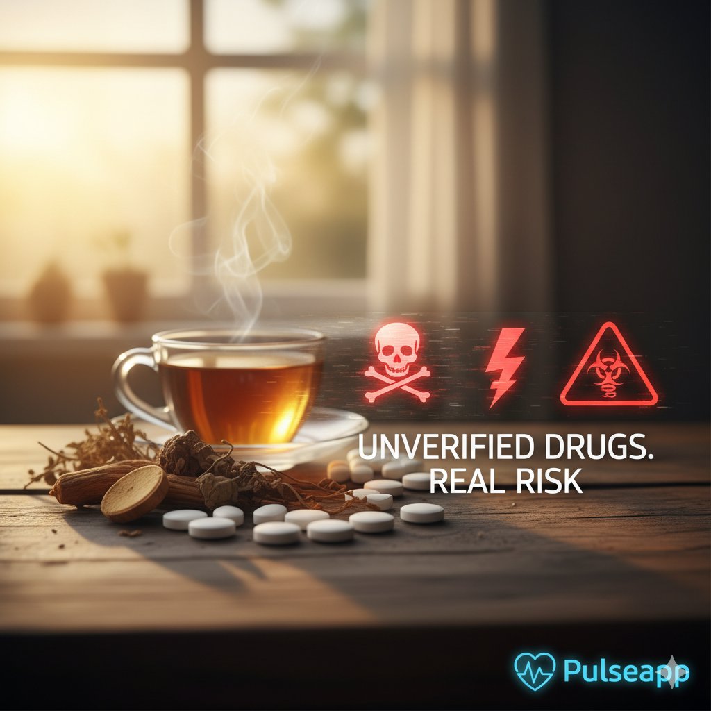 JCalSOL's tweet image. 🌞 GM Fam!

Not every “natural” remedy is safe. Many local or unverified drugs can harm your liver, kidneys, or heart. Always seek proper medical advice before taking anything.

#GoodMorning #PulseApp #HealthAwareness