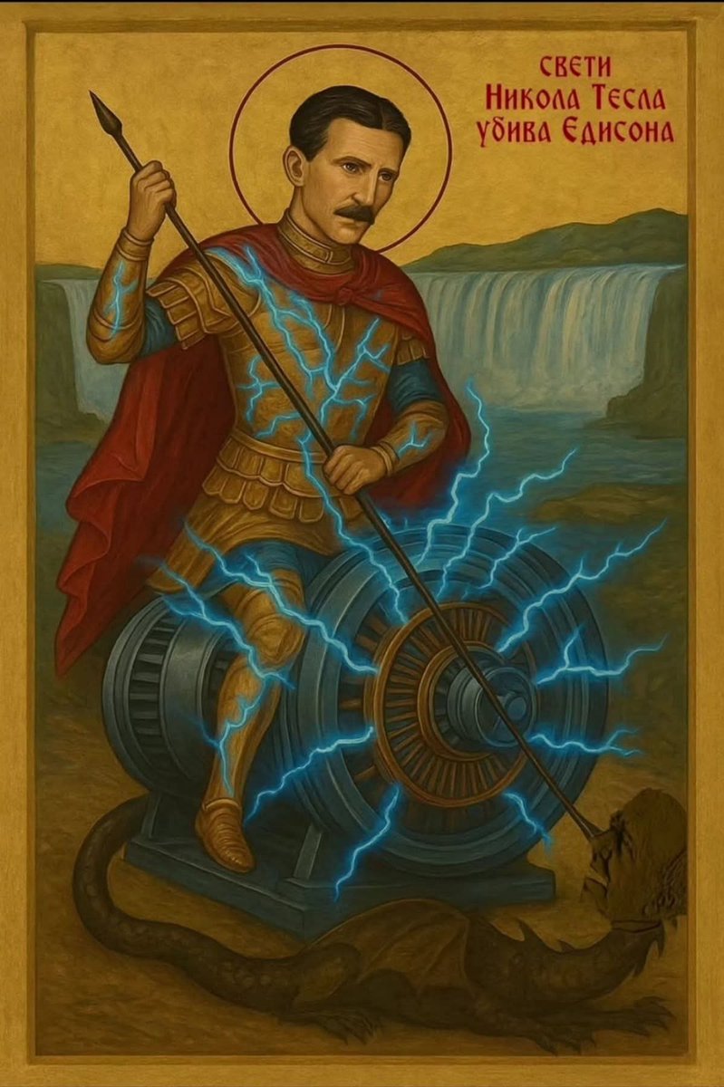 Svi Srbi slave Svetog Nikolu,samo naprednjaci Svetog Nikolu Teslu što ubiva Edisona.