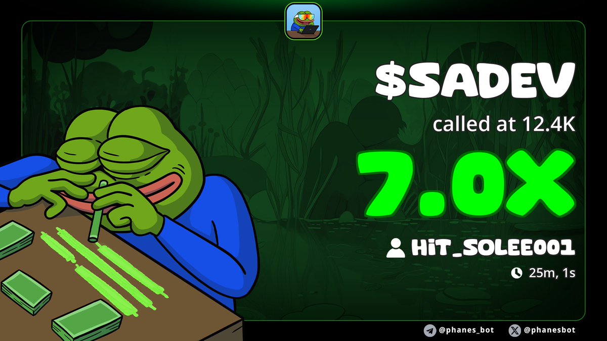 Crypto_Mastee00's tweet image. #SADEV just hit 7X

They called it rugs .
We called it alpha — and we printed 
This is your cue: Don’t wait for proof, be early.

📲 Join the run : t.me/Sol_Master00 

2dvRDyoSKCNNpSisA5h7ChaS6aBBfjQxLPgi6Quqpump

#solana #memecoin #cryptotrading #DonBelle #bitcoin #USA