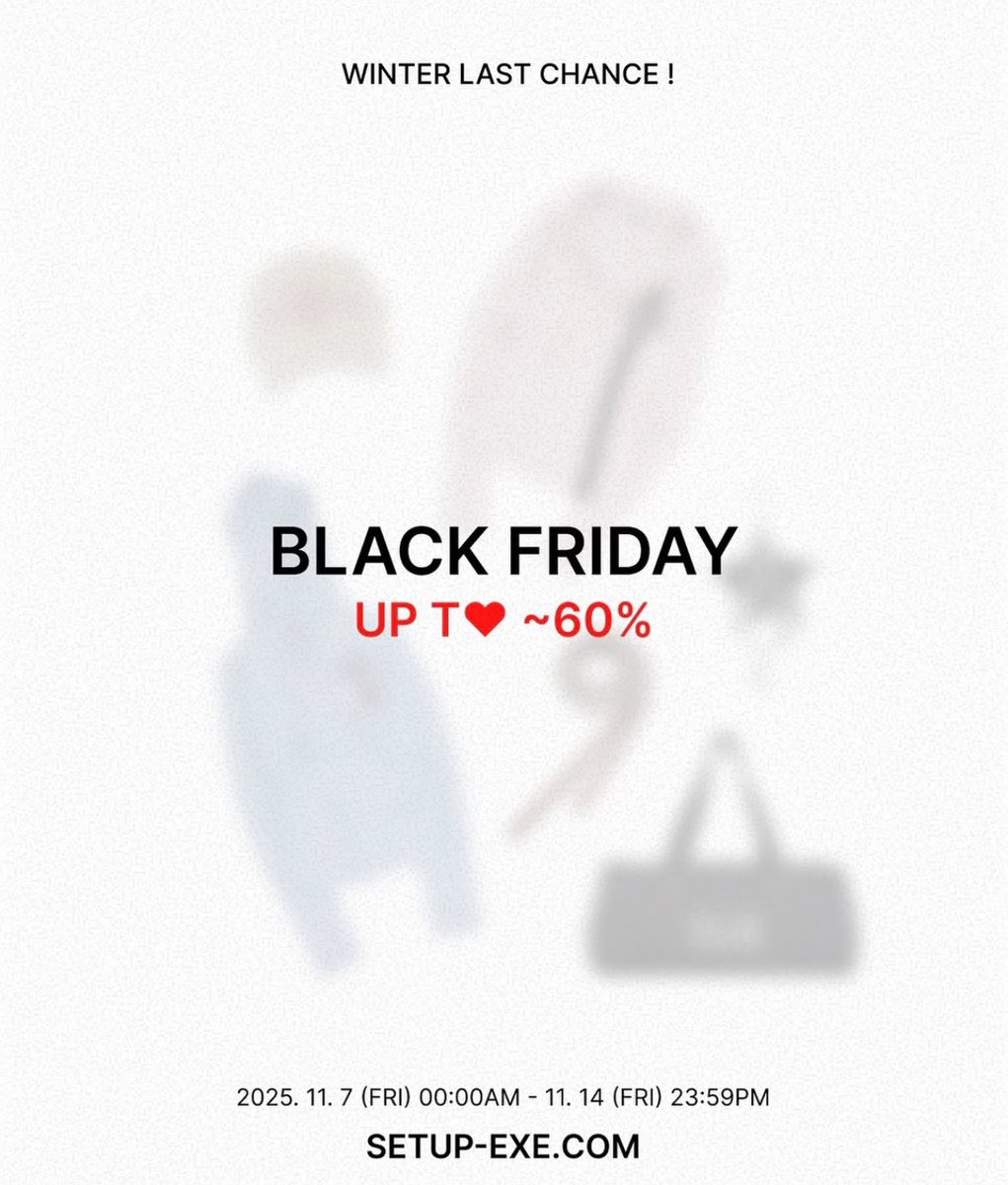 prevnseoul's tweet image. Setupexe ₊˚⊹୨୧ BLACK FRIDAY SALE ୨୧₊˚⊹
แบรนด์ลดราคาสูงสุด 60% ลดทั้งเว็บ 8 วันเท่านั้น! สนใจรุ่นไหน ทักมาสอบถามราคาก่อนได้นะคะ

✦ more : setup-exe.com/category/top/1…
✦ ส่งกลับแอร์ | รับมัดจำ | ปิดพรีวันที่ 14.11 ค่ะ

#setupexe #พรีเกาหลี #พรีออเดอร์เกาหลี