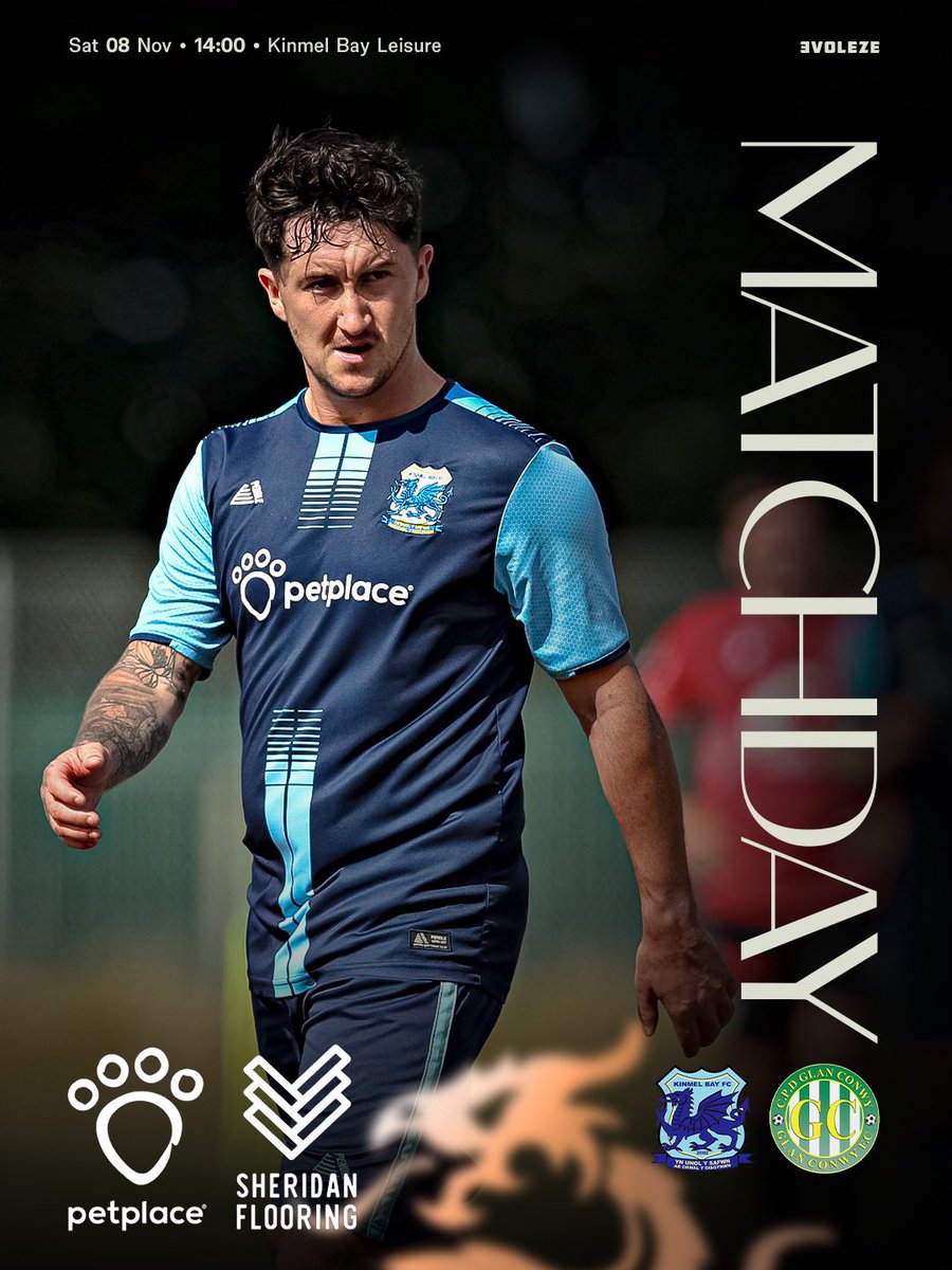 KinmelFc's tweet image. ⚽️ @KinmelFc ⚽
🆚 @GlanConwyFc 
📅 Today
⏰ 2pm Ko 
🏟 KB Leisure Centre 
🏆 NWCEL
👤 Liam Gray
🎟️ £3 
📸 Becca
🍔 🍟 🍺 available

Thanks as always goes to our main sponsors 

Main Sponsors - @petplacesion from The @petplace_uk &amp;amp; Rich Blake from @lvl5gyms