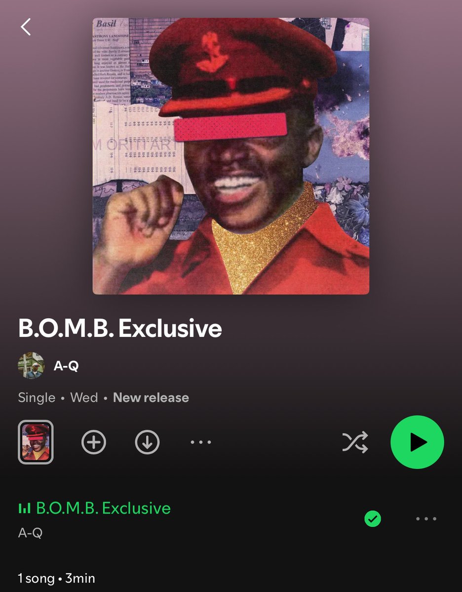 RECS FOR THE DAY!🎧

• NEVER FOLD (Album) - HOTKEED
• LOCATION - ALPHA P, YO X
• OOPSIE &amp; SOUND DEVIL - TR1GGA
• B.O.M.B EXCLUSIVE - A-Q

listen here: open.spotify.com/playlist/32TYQ…