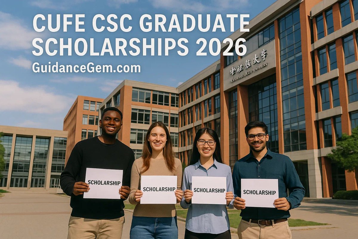 GuidanceGem's tweet image. 🎓 CUFE CSC Graduate Scholarships 2026 are OPEN!
Fully funded Master’s &amp;amp; PhD in Beijing 🇨🇳
Deadline: March 6 | Apply 👉 guidancegem.com/cufe-csc-gradu…
#CUFE #CSC #ScholarshipAlert