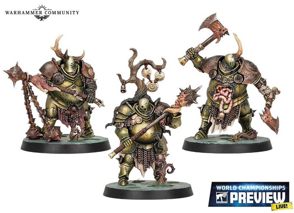 There were some RAD minis from the Warhammer World Championships Preview. I may have to both get back into Nurgle AND paint my first Ultramarine...