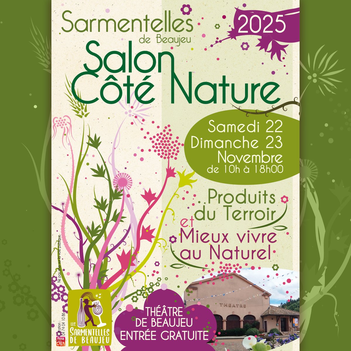 Sarmentellesnat's tweet photo. les Sarmentelles de Beaujeu vous invitent à une escapade bien-être au Salon Côté Nature, les 22 et 23 novembre 2025 au cœur de la capitale historique du Beaujolais.
#BienÊtre #Beaujolais #SalonNature #Découverte #SarmentellesDeBeaujeu https://t.co/sgTueWXERz
