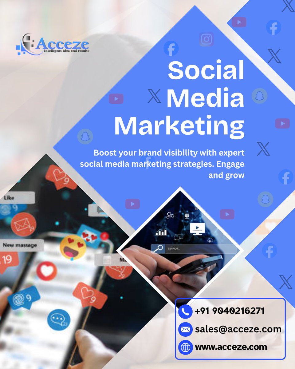 accezetech's tweet image. 🚀Transform your online presence with expert social media marketing! Connect with your audience, build brand loyalty, and leverage analytics to create impactful campaigns that deliver results.
Click For more details&amp;gt;&amp;gt; acceze.com

#socialmedia #socialmediaoptimization