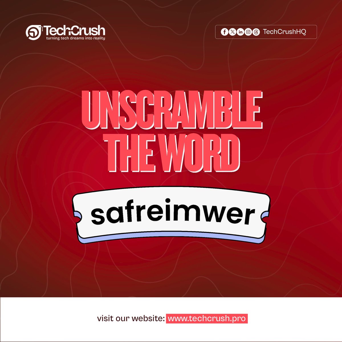 TechCrushHQ's tweet image. Can you guess the word? looks like random letters, right? 
But to a designer, it’s where creativity quietly begins.

💡 Hint: It’s what every great interface starts from, the blueprint behind every beautiful design.

#TechCrush