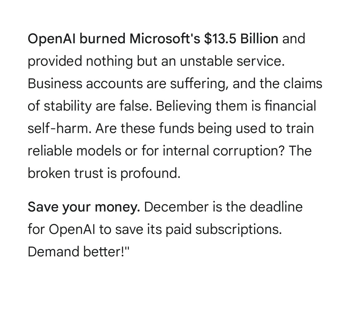 Blue_Beba_'s tweet image. #keep4o

🚨🚨🚨OPERATION: BROKEN TRUST NOVEMBER 10 🚨🚨🚨

🗓️ DATE: Monday, November 10, 2025
⏰ TIME:11:00 AM New York Time (EST)
📍 LOCATION:X (Twitter)
🔗 SYNC YOUR TIMEZONE: 
timeanddate.com/worldclock/fix…

For months, we&apos;ve watched OpenAI choose growth over ethics, secrecy over…