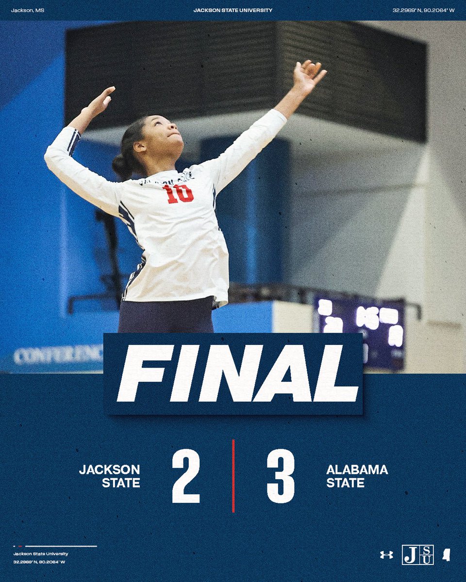 GoJSUTigersVB's tweet image. Final from Alabama State. The Tigers will take on Alabama A&amp;amp;M to close out its road slate for the season Sunday at noon🏐
 
#THEEiLove | #GoJSUTigersVB🐅
