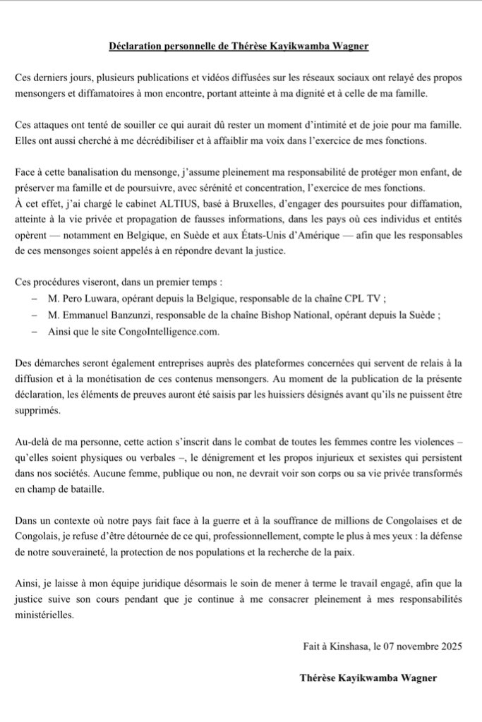SymphorienKat12's tweet photo. La Ministre des affaires étrangères de la RDC va porter plainte, et elle a raison. https://t.co/nQYKzzlVxO