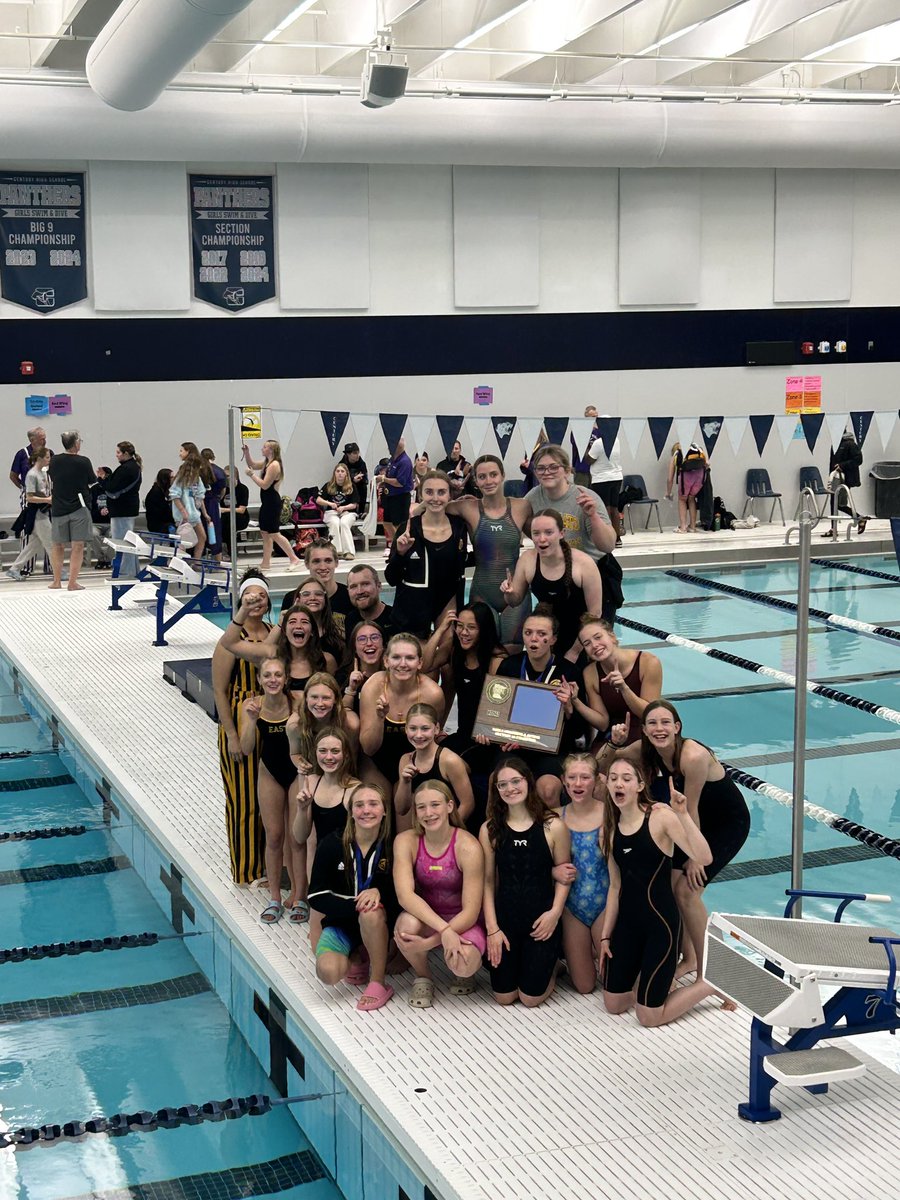 The Cougars just became Section 1A champions for the first time in team history. It was an amazing meet with an extremely close ending. #DoTheWork