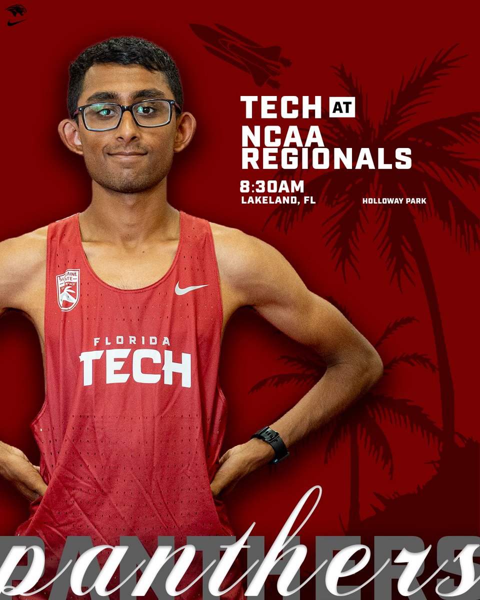 FloridaTechXC's tweet image. Seven Panthers in familiar territory! ❌

🆚 NCAA South Regionals
⏰ 8:30 am
📍 Lakeland, Fla.
📊 bit.ly/4pjpyaD

#GoPanthers | #TechBuilt