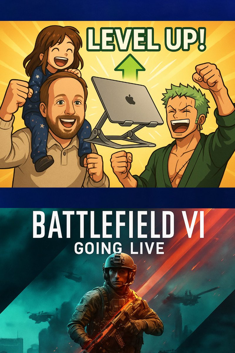 TheSweenStream's tweet image. ⚙️ System upgrade complete 💻
New laptop stand = smoother streams, cleaner setup 👌

🎮 Now going LIVE — Battlefield 6 is heating up!
Tune in &amp;amp; join the chaos 👇
🔴 twitch.tv/thesweenstream

#TheSweenStream #Battlefield6 #SetupUpgrade #TwitchStreamer #LevelUp