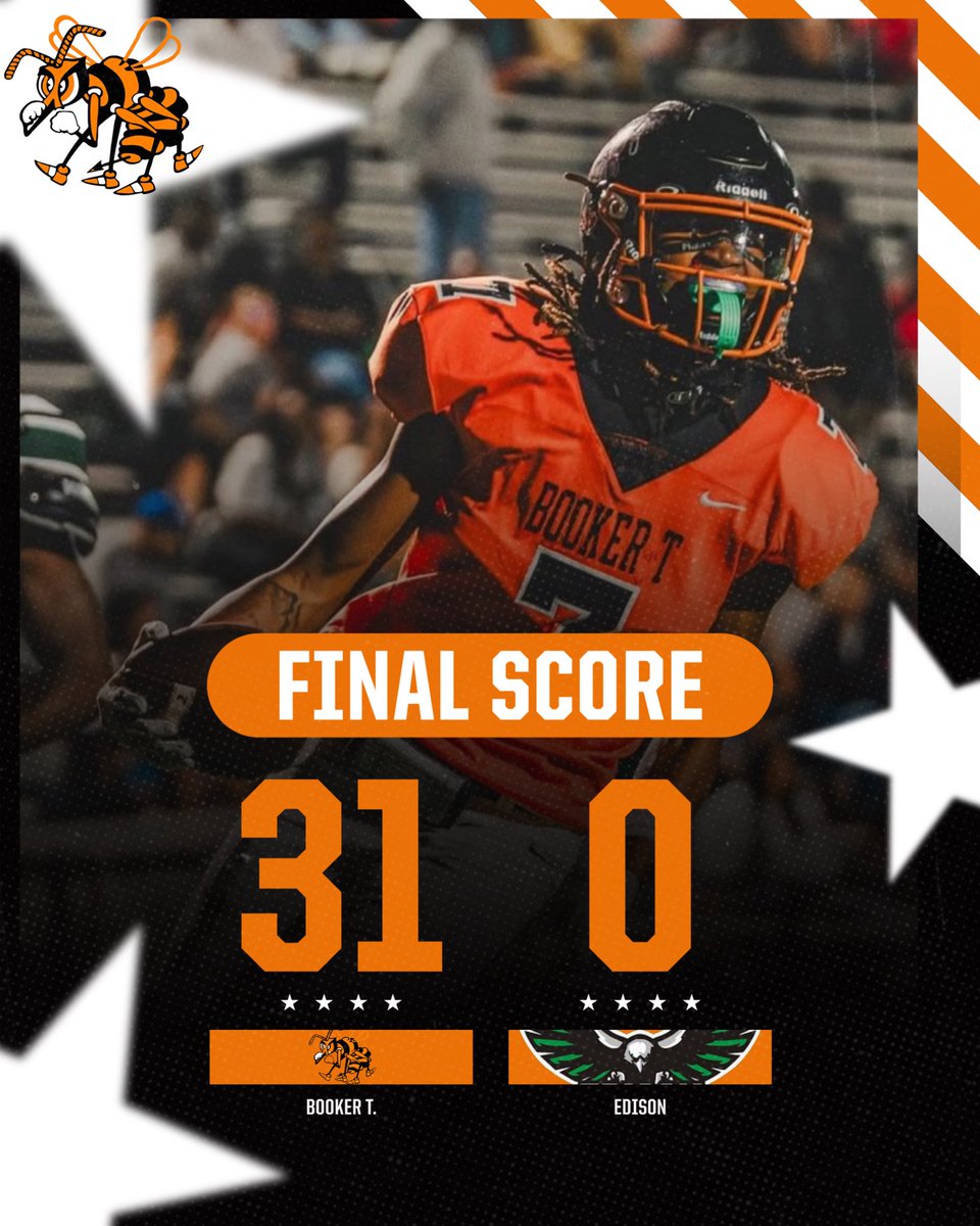 BookerTFootball's tweet image. Hornets roll 31–0 over Edison. Playoffs next! 🐝💪🏾 #ProtectTheHive #PlayoffBound #HornetSTING