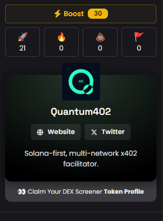 x402Quantum's tweet photo. DexBoost 30x https://t.co/A78qACQ6u9