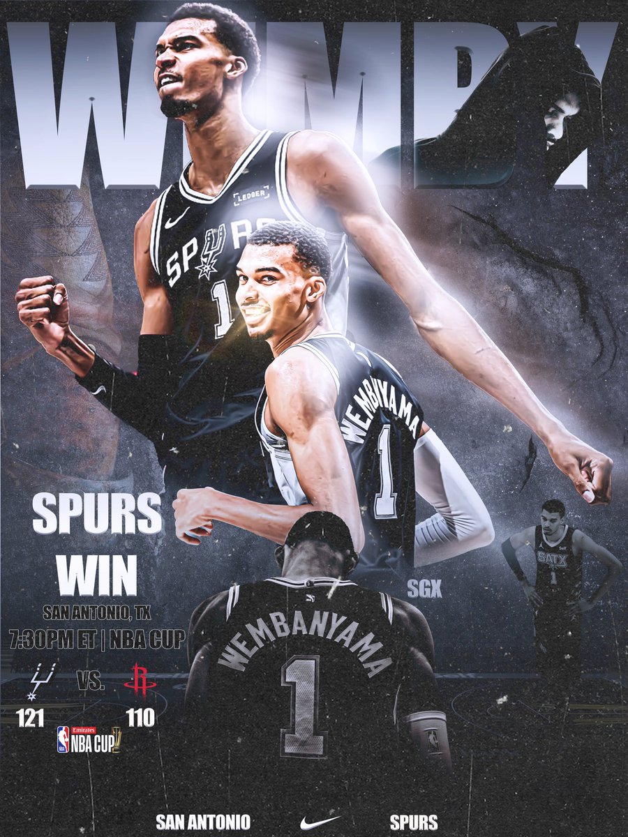 ShirkoGraphX's tweet image. ‼️Spurs Win ‼️121-110