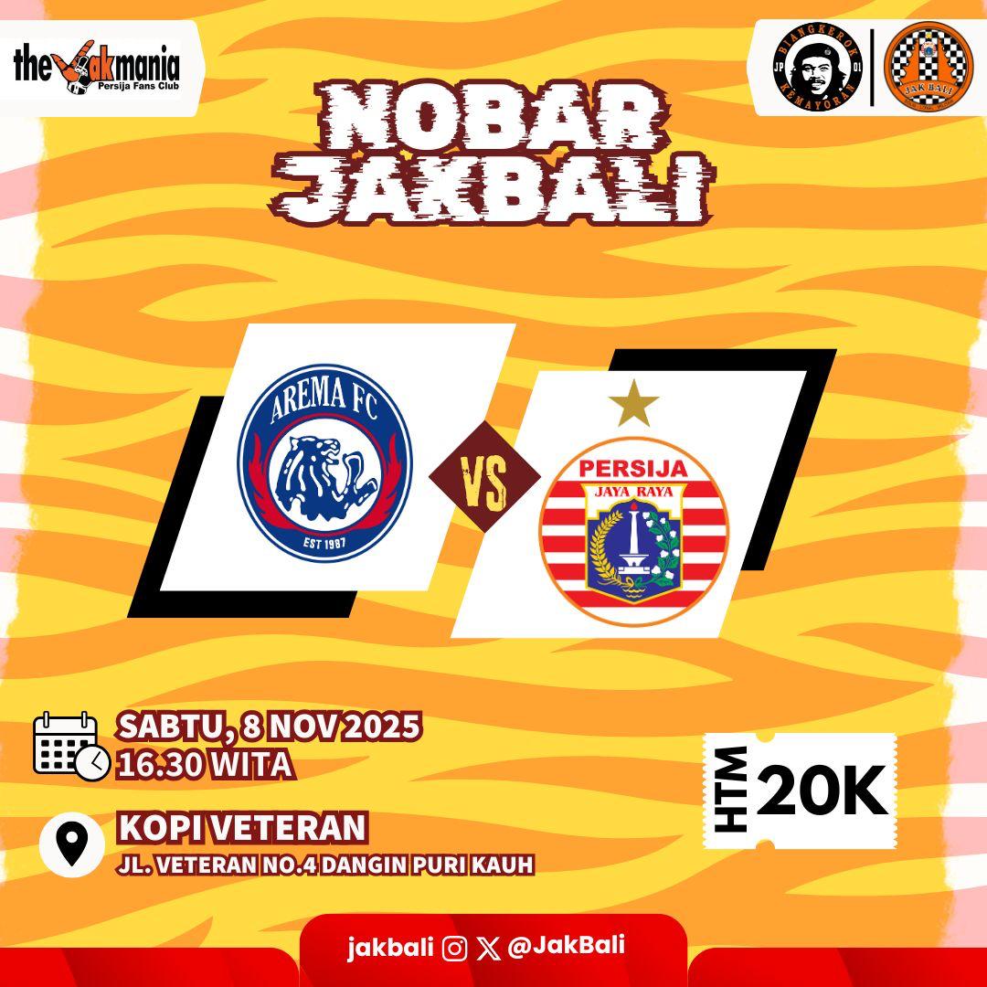 Jangan lupa bawa 3 poin dari malamg <a href="/Persija_Jkt/">Persija Jakarta</a> 👆
Pertemuan ini adalah kabar, sekitaran bali ayo kita ramein nobar sore ini jam 16.30 wita di kopi veteran #PersijaDay