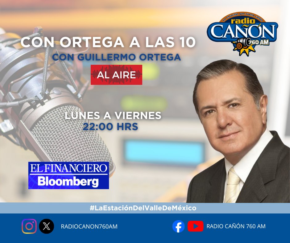 #LaEstaciónDelValleDeMéxico 📻📰🎶

#NoSeDuerma 😴  sin antes estar informado con las notas más relevantes del día con 
<a href="/GOrtegaRuiz/">Guillermo Ortega Ruiz</a>

 🎙️📻 en punto de las 22:00 hrs. #ConOrtegaALasDiez  por #La760AM en radio #CDMX y para el 🌎 por radiocanon.com.mx 💻📲