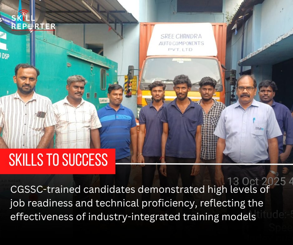 SkillReporter's tweet image. In collaboration with @JBMAuto Limited, @CGSSC_India organized an Industry Visit and Placement Counselling Drive at its Training Centre in Chennai, leading to the successful placement of trained candidates.

Read more - skillreporter.com/news/ssc/cgssc…

#SkillDevelopment #CapitalGoods