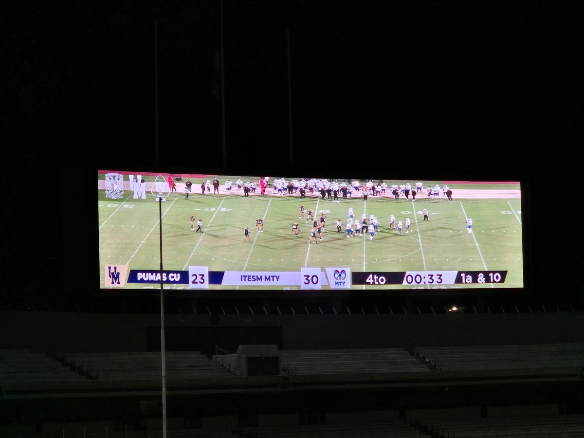 Yarda50_CU's tweet photo. Pumas CU 23 vs 30 Borregos Mty

Juegazo de nuestros Pumas! Muy bien Equipo! Esos son los Pumas de la Universidad Nacional!

Así es la Garra Puma que caracteriza a nuestros programa desde 1927!

Orgullo Azul y Oro! Un Goya para todos!

#PumasCU
#OrgullosamenteUNAM
#RugidoYGarraY50 https://t.co/VpTsxwPUxo